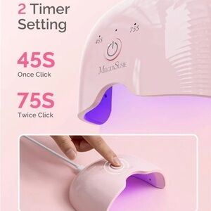 MelodySusie Pink UV Nail Lamp - 45s/75s Timer